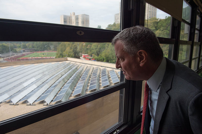 Mayor de Blasio Announces Major Solar Investment at City Schools