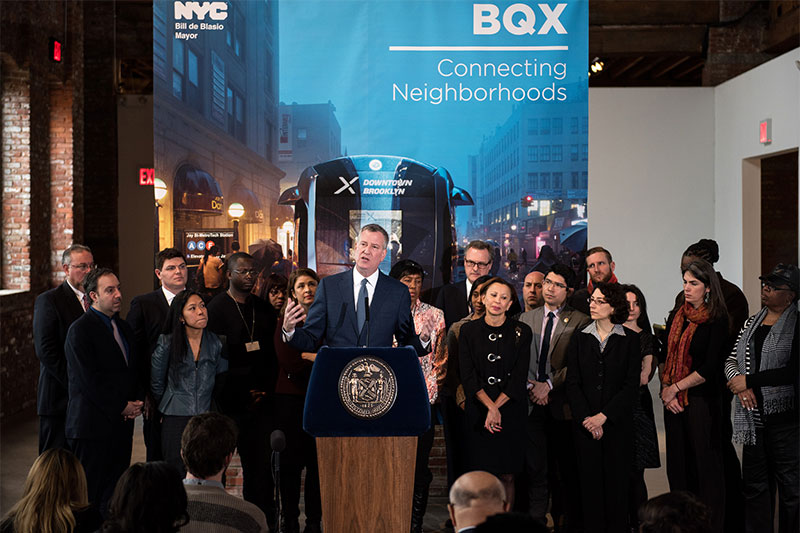 Mayor de Blasio Details Latest Plans For The Brooklyn Queens Connector