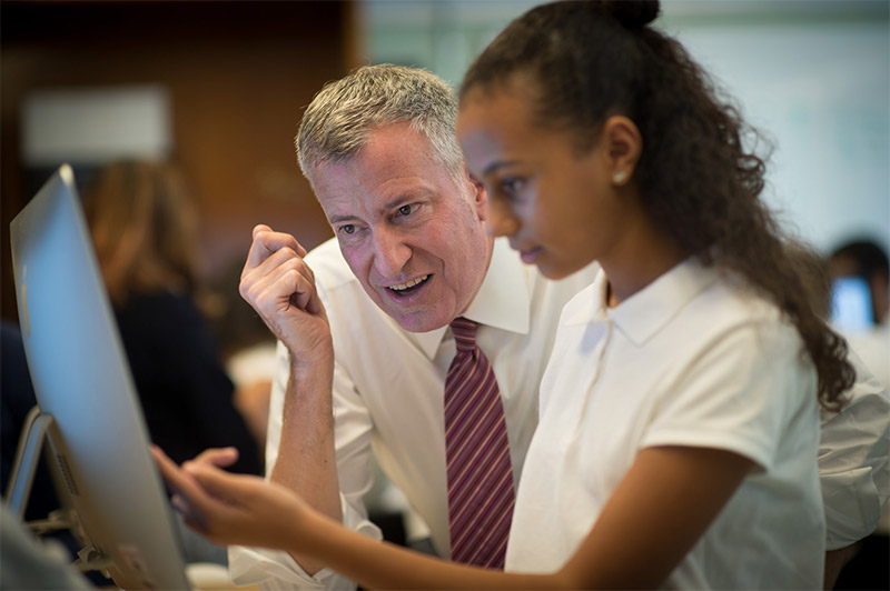 $20 Million In Private Donations Raised For Mayor de Blasio’s Computer Science For All Initiative