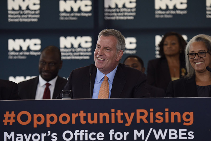 Mayor de Blasio Announces Bold New Vision for the City's M/WBE Program