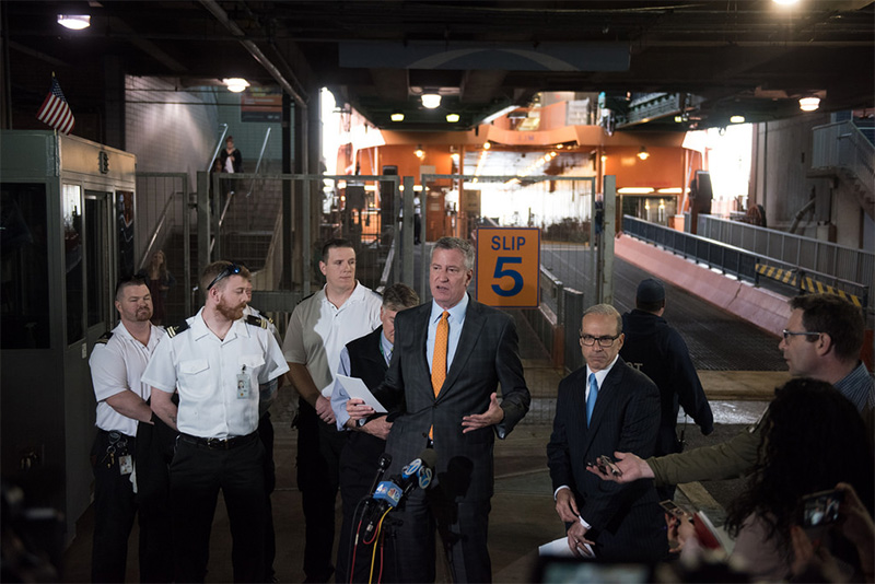 Mayor de Blasio Announces Expanded Passenger Boarding for the Staten Island Ferry