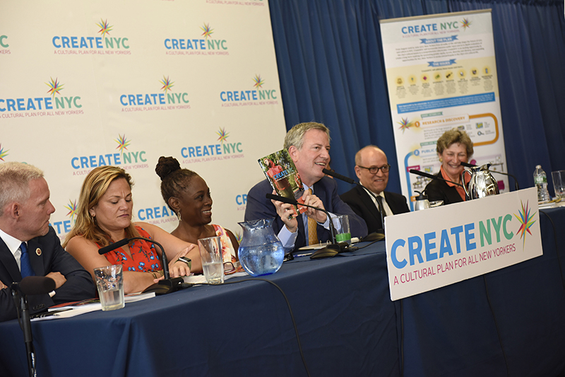 Mayor de Blasio Announces CreateNYC: A Cultural Plan for All New Yorkers