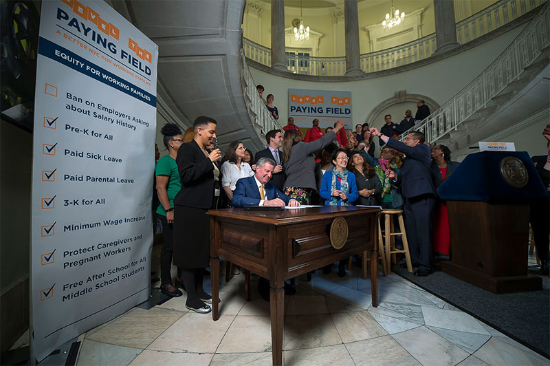 Mayor de Blasio Signs Bill Prohibiting All NYC Employers From Inquiring About Salary History