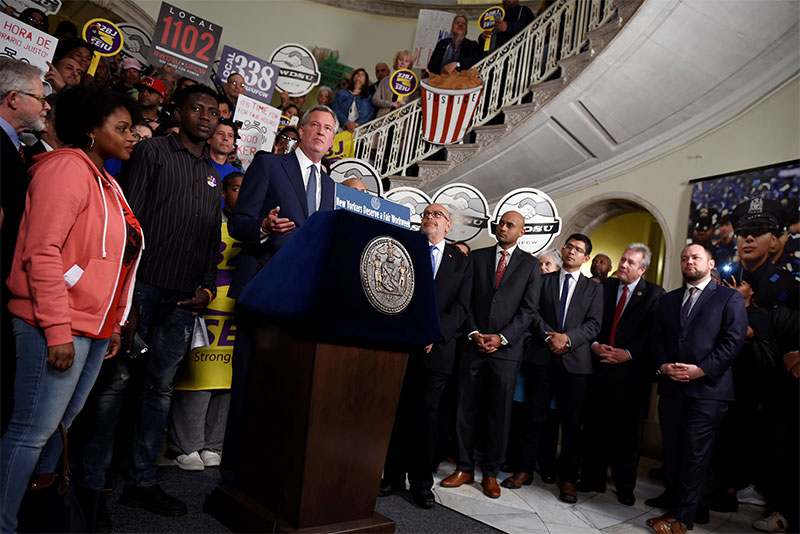 Mayor de Blasio Announces That NYC is the Largest City to End Abusive Scheduling Practices