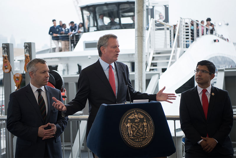 Mayor de Blasio Celebrates Launch of NYC Ferry Service to Red Hook and Bay Ridge Set for Tomorrow