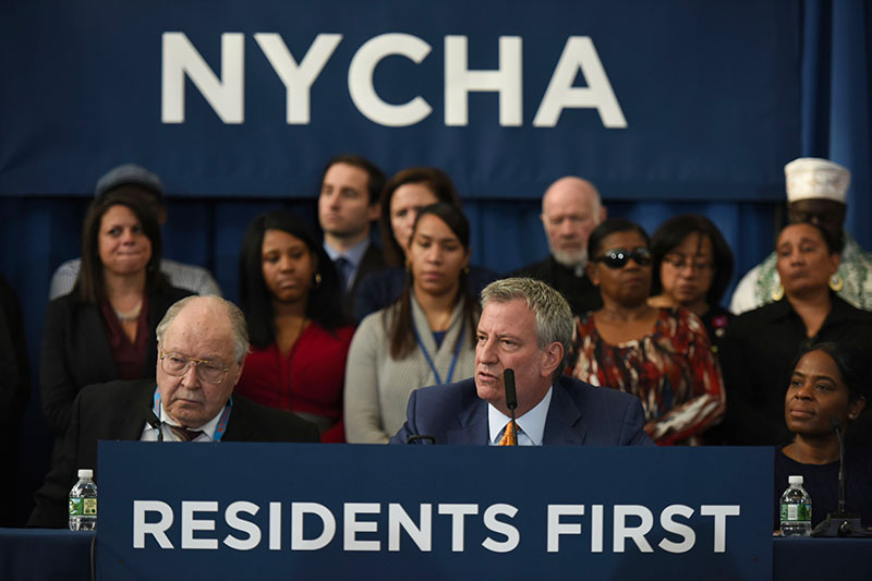 Mayor de Blasio Announces 62,000 NYCHA Apartments To Receive Comprehensive Repairs