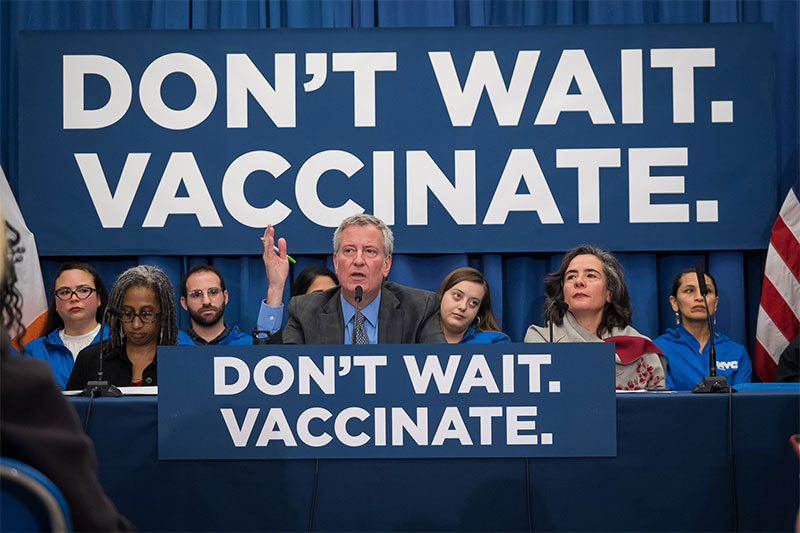 De Blasio Administration's Health Department Declares Public Health Emergency Due to Measles Crisis
