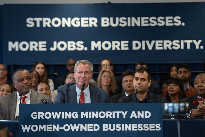Mayor de Blasio Announces State Proposal to Level the Playing Field for M/WBEs