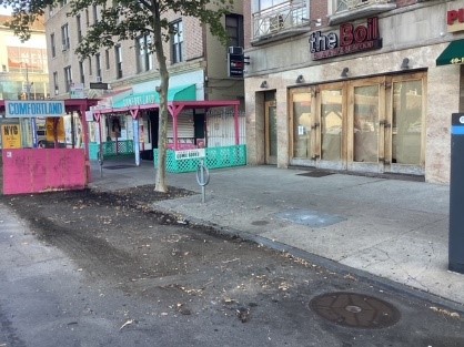 Images from before, during, and after one shed removal operation in Queens. Credit: New York City Department of Transportation
