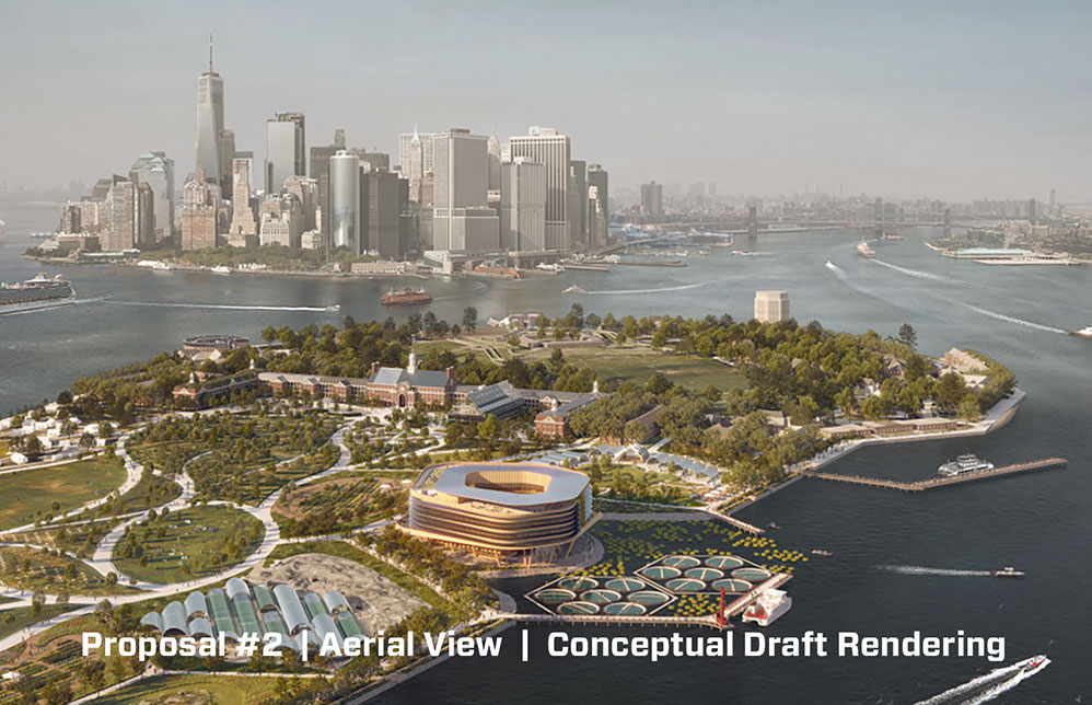 Conceptual rendering of Proposal #2. Credit: Trust for Governors Island
