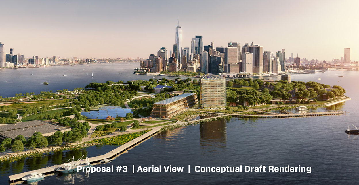 Conceptual rendering of Proposal #3. Credit: Trust for Governors Island