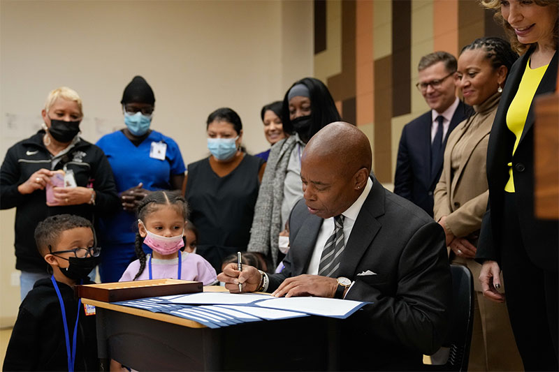 Mayor Adams Signs Package of Seven Child Care Bills