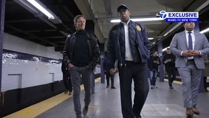 Photo of Mayor Adams in WABC-TV Story