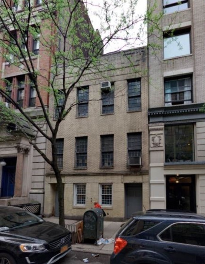 Former Colored School No. 4 is a three-story mid-block brick school building on West 17th Street in the Chelsea neighborhood. Courtesy: LPC