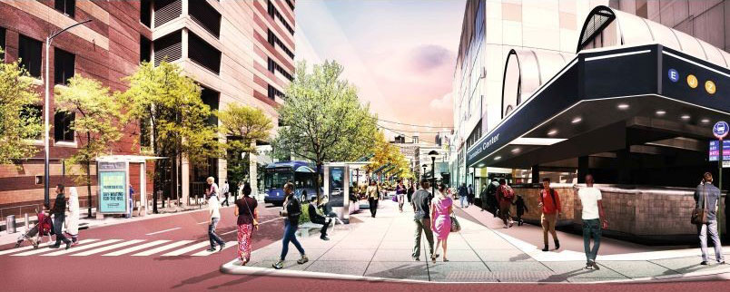 Rendering of proposed upgrades to Parsons Boulevard. Credit: New York City Department of Transportation