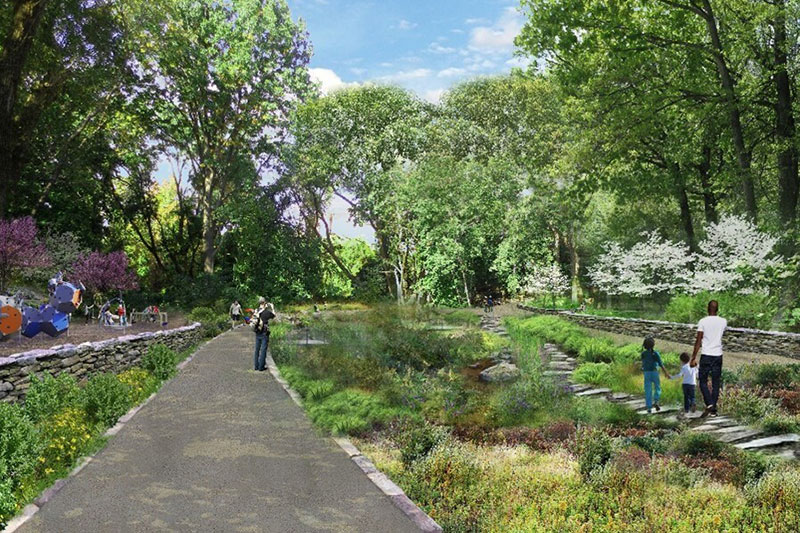 Rendering of the QueensWay. Credit: Trust for Public Land