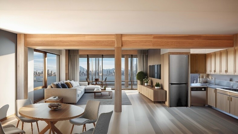 interior of a luxuary apartment unit