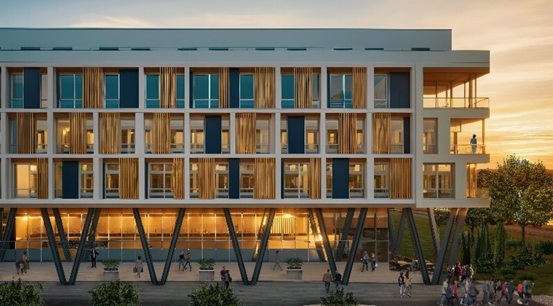 exterior of a luxuary apartment building