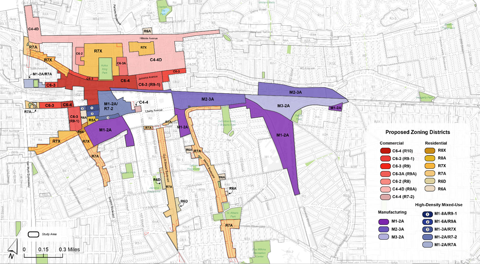 a illusration of proposed zoning in Jamaica