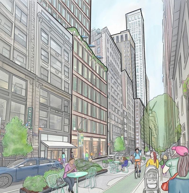 Rendering of a new building
