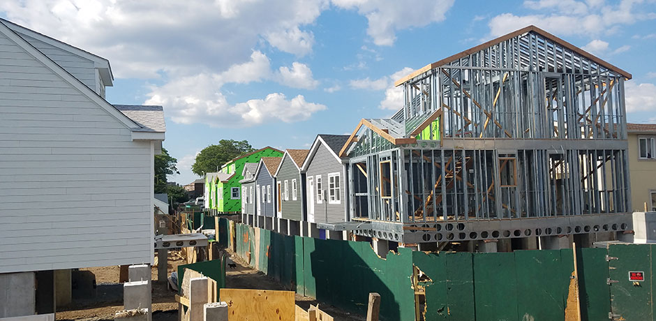 Elevated homes in Sheepshead Bay, Brooklyn
                                           