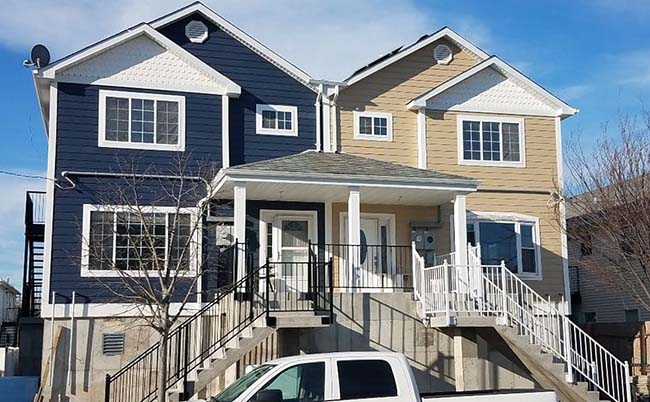 Rebuilt two family home