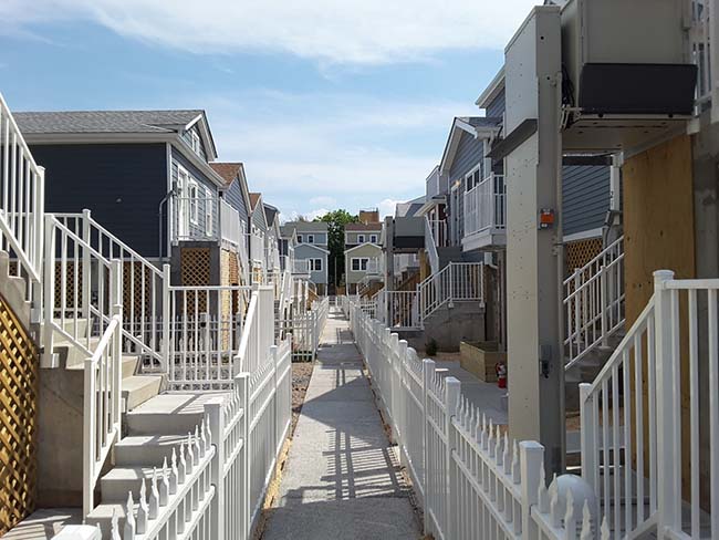 Completed modified homes at Sheepshead Bay Courts