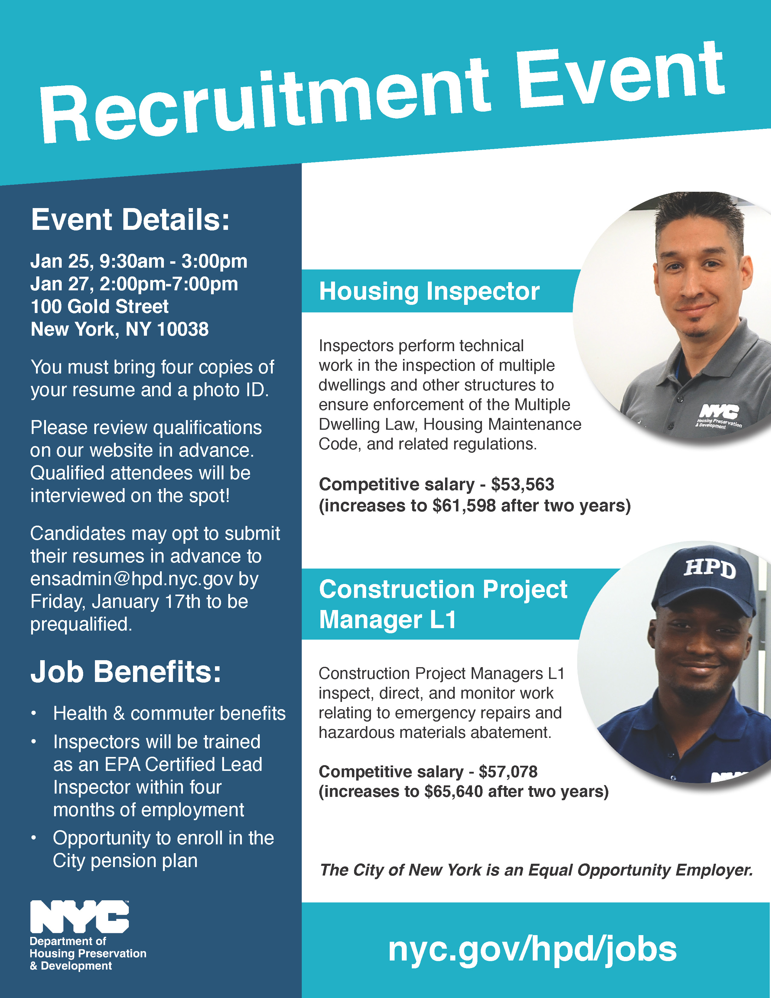 HPD Recruitment Event | Events | City of New York