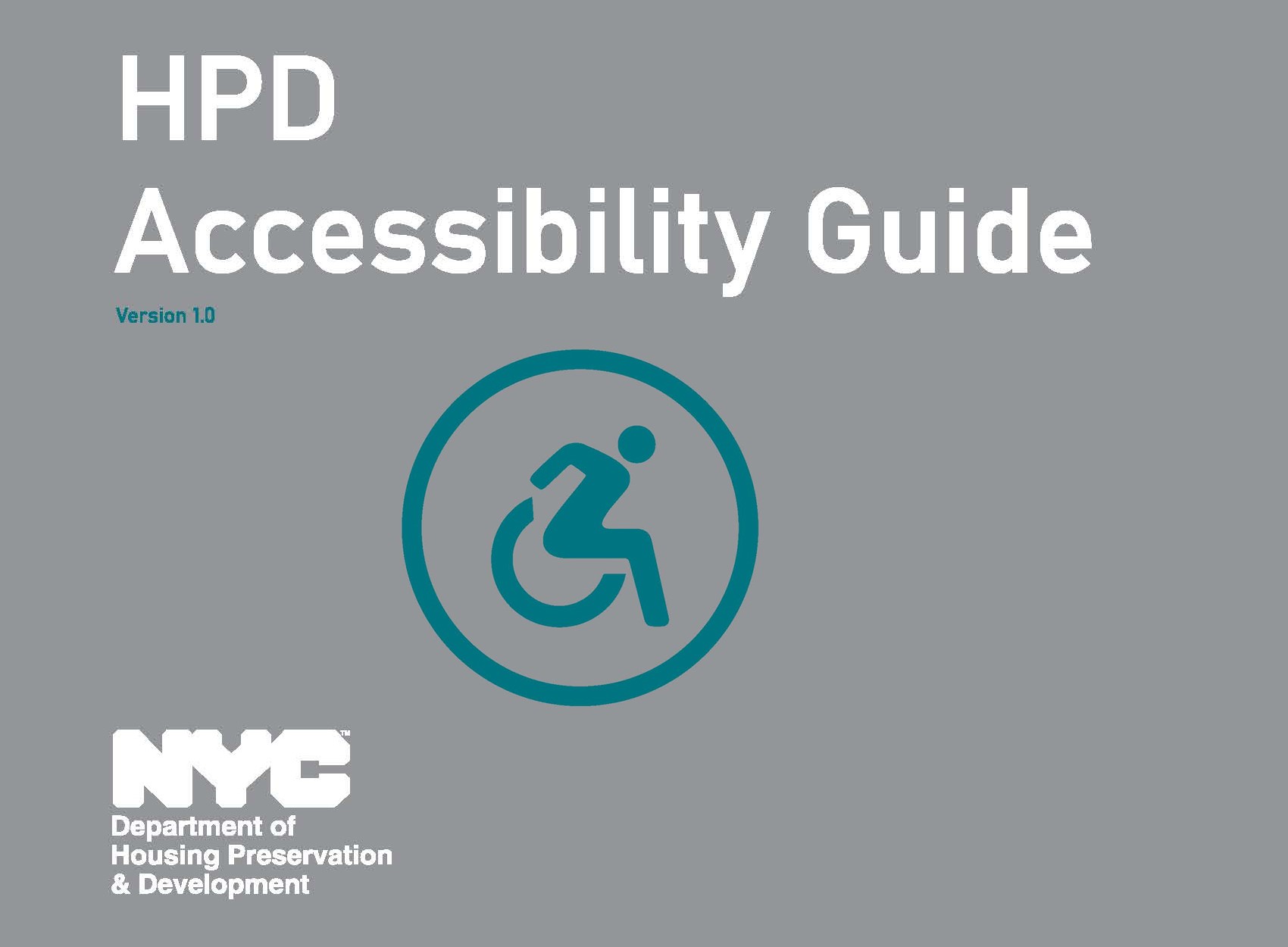 HPD Accessibility Guide cover page.