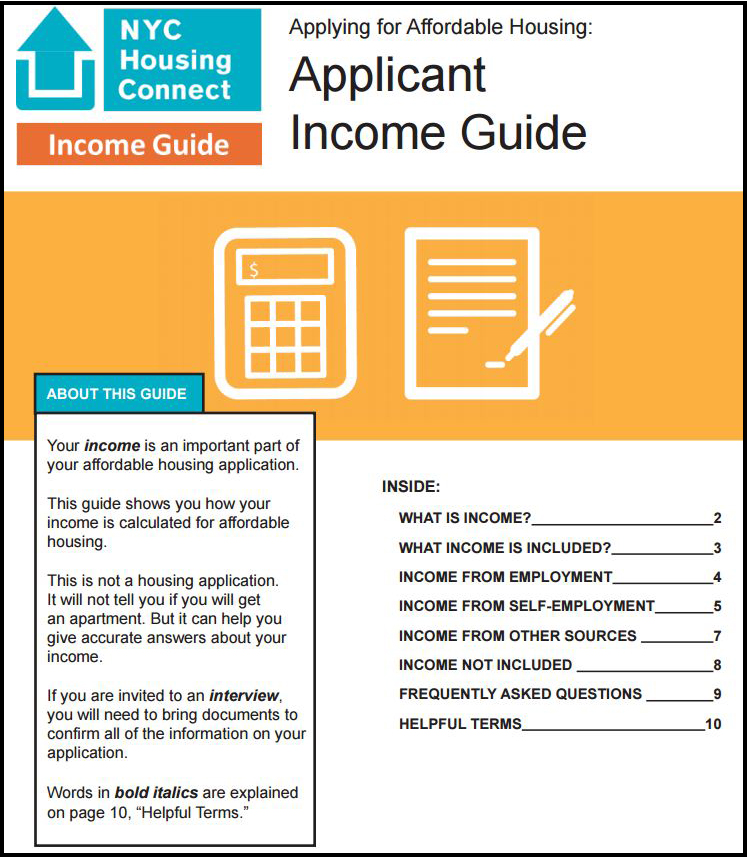 Income guide cover page