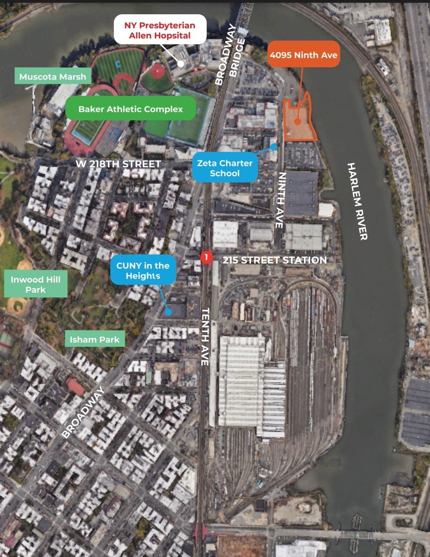 Map showing the location of the proposed development