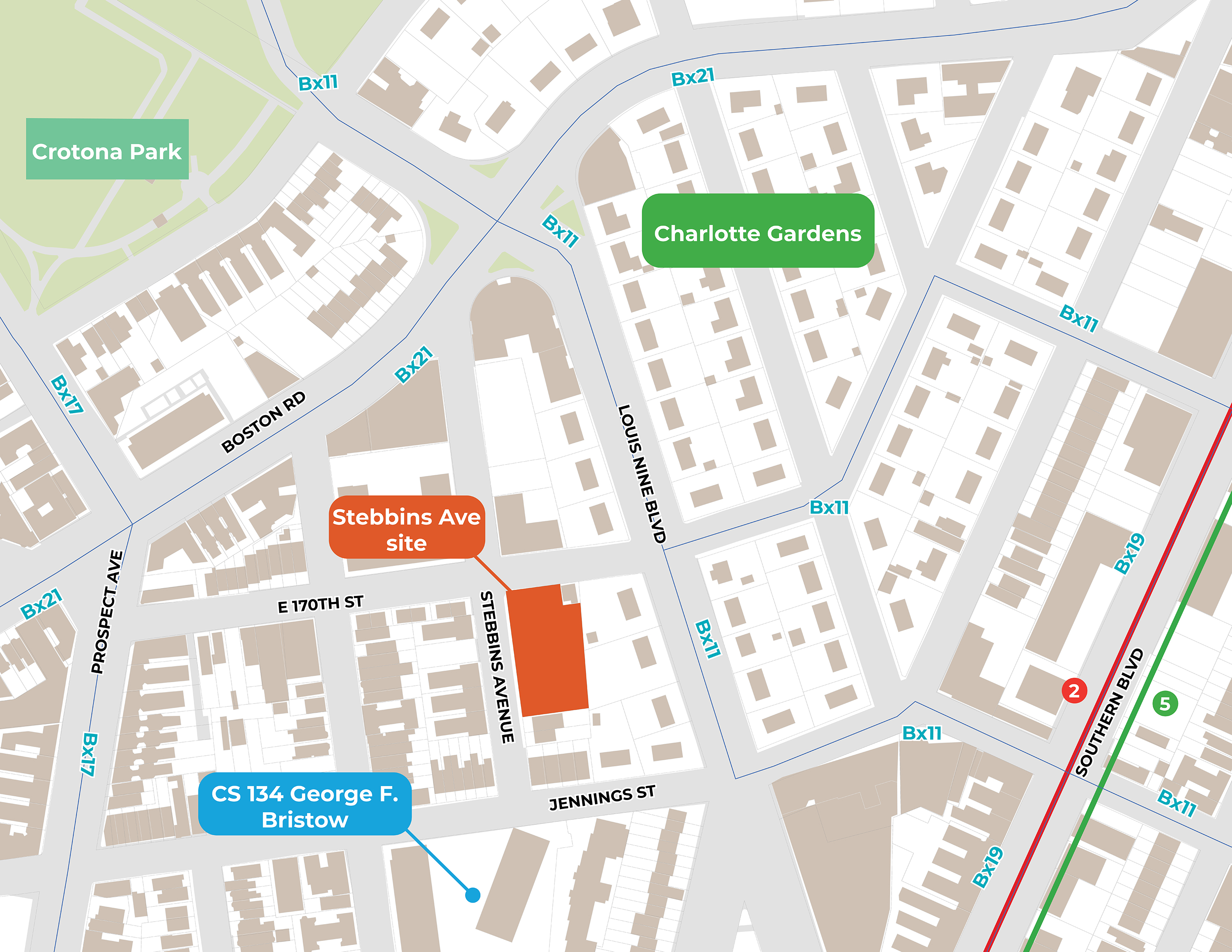 Map showing the location of the proposed development