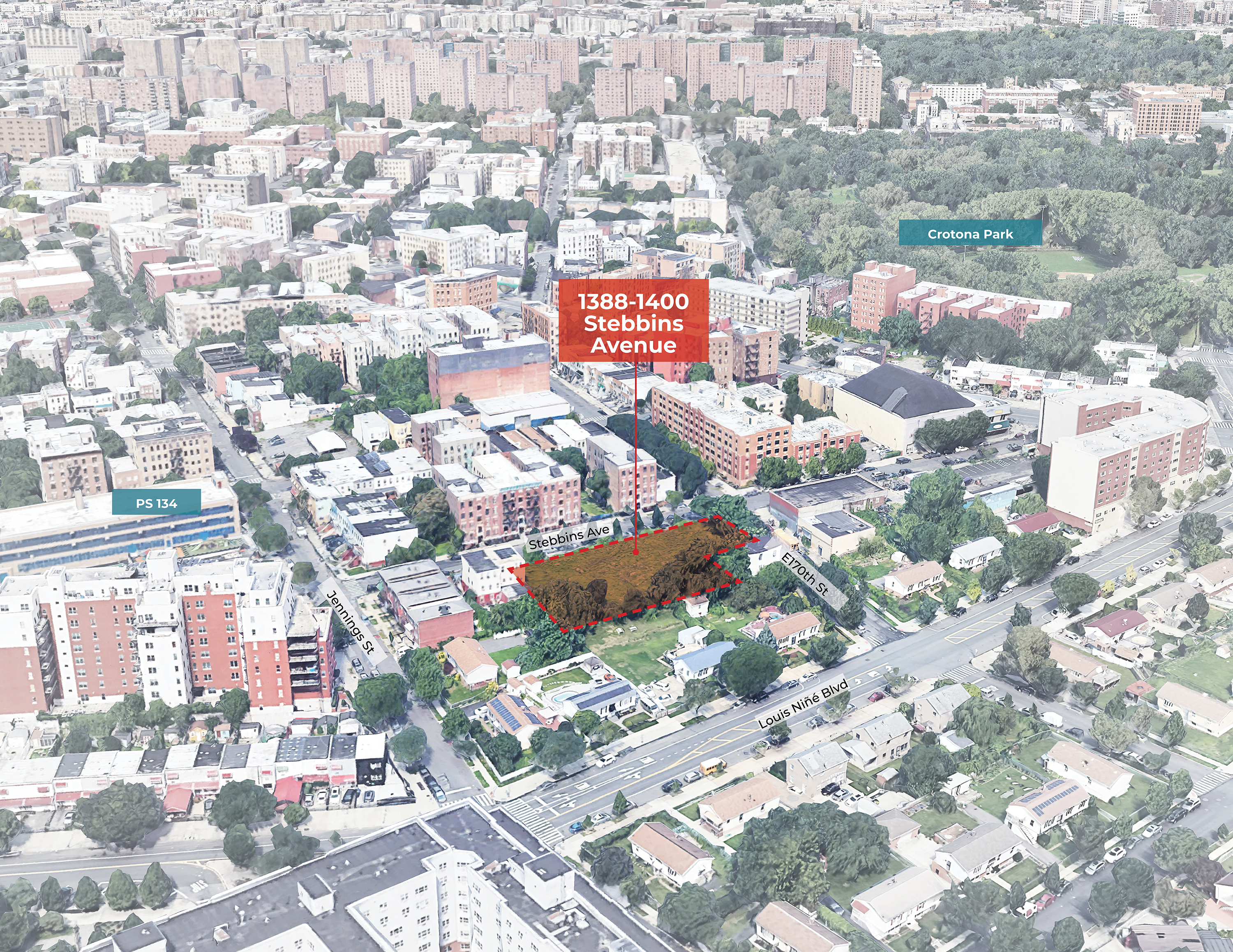 Rendering of the area for the proposed development