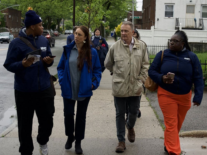 PEU canvassers went out to share information and help residents get the help they need