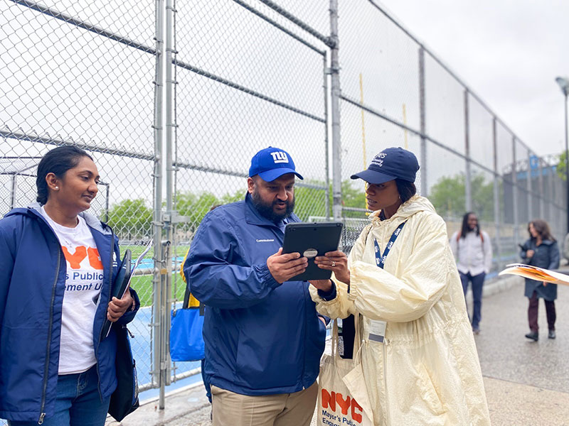 PEU canvassers went out to share information and help residents get the help they need