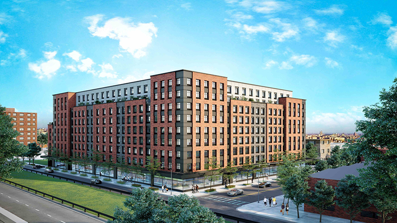 the external facade of a building  with open Housing Connect lottery openings in Unionport, Bronx