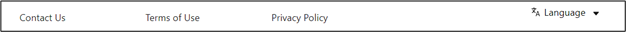 Access HRA toolbar; sections include 'Contact us, Terms of Use, and Privacy Policy'