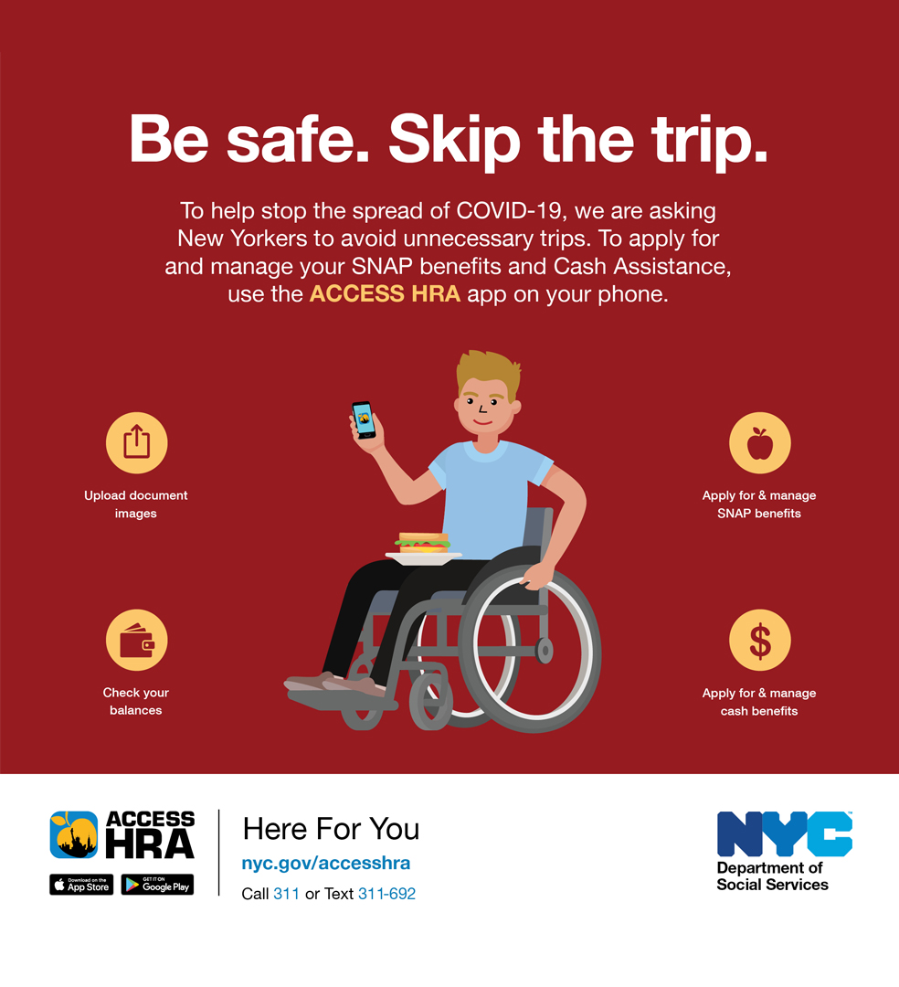 Be Safe. SKip the Trip. Red Ad