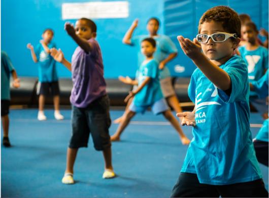 Kids at a YMCA class