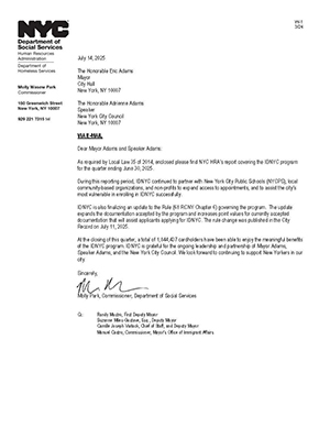 IDNYC June 30, 2025 Quarterly Report first page preview