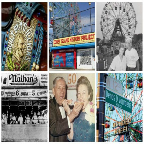 collage of Coney Island pictures