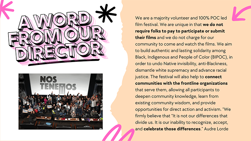 Flyer for event titled: A Word from Our Director