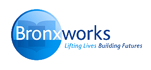 Bronxworks logo with circle and text reading 'Lifting Lives. Building Futures.'