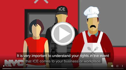 Screen Capture of Workers’ Rights in an Encounter with ICE Video