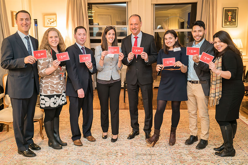 Attendees at the Swiss consulate