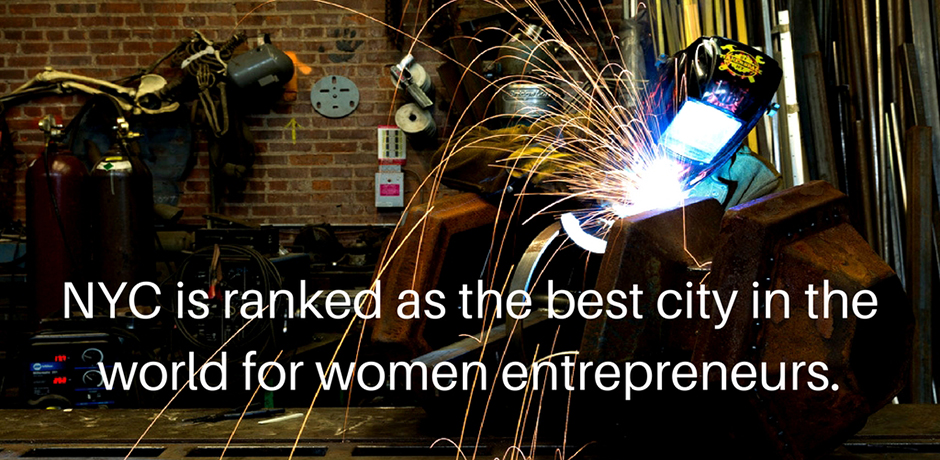Slide that reaNYC is ranked as the best city inthe world for women entrepreneurs
                                           