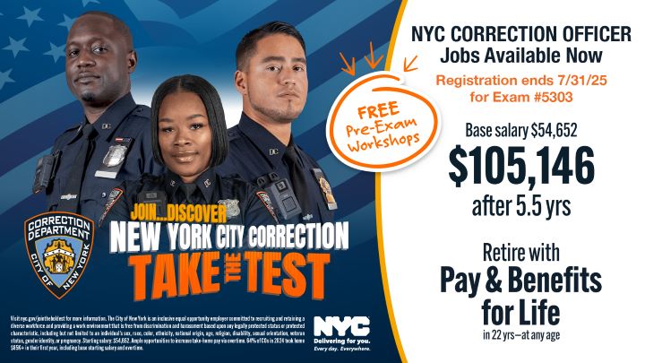 
Register for the Next NYC Correction Officer Test
                                           