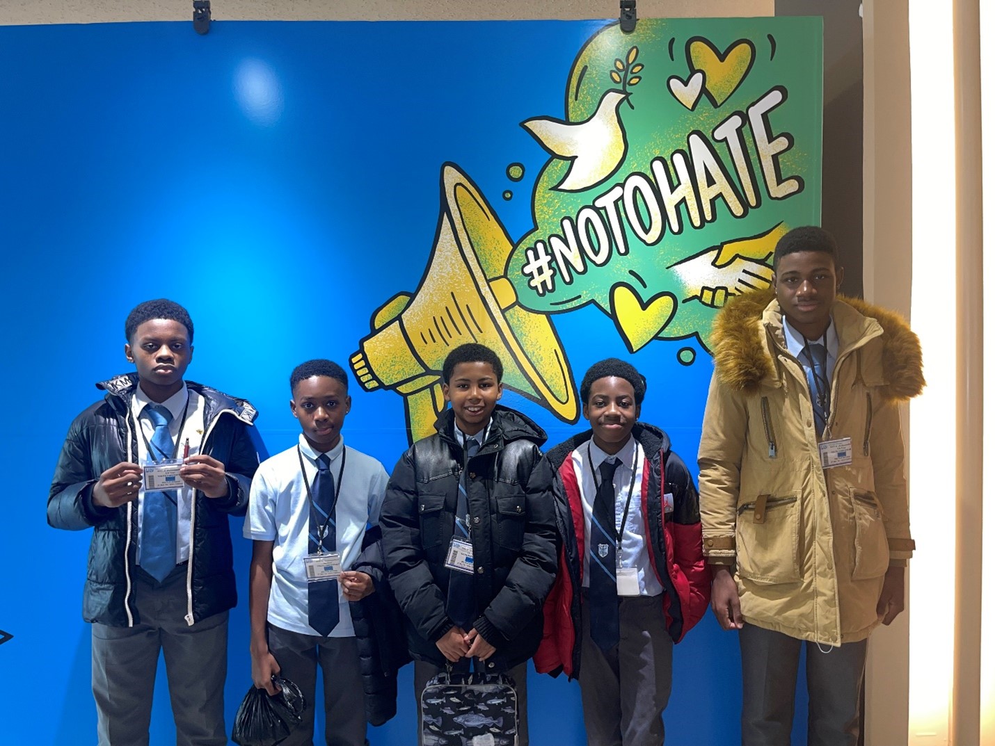 NYC Junior Ambassadors from Eagle Academy (Bronx) touring the general Assembly building at the United Nations Headquarters.