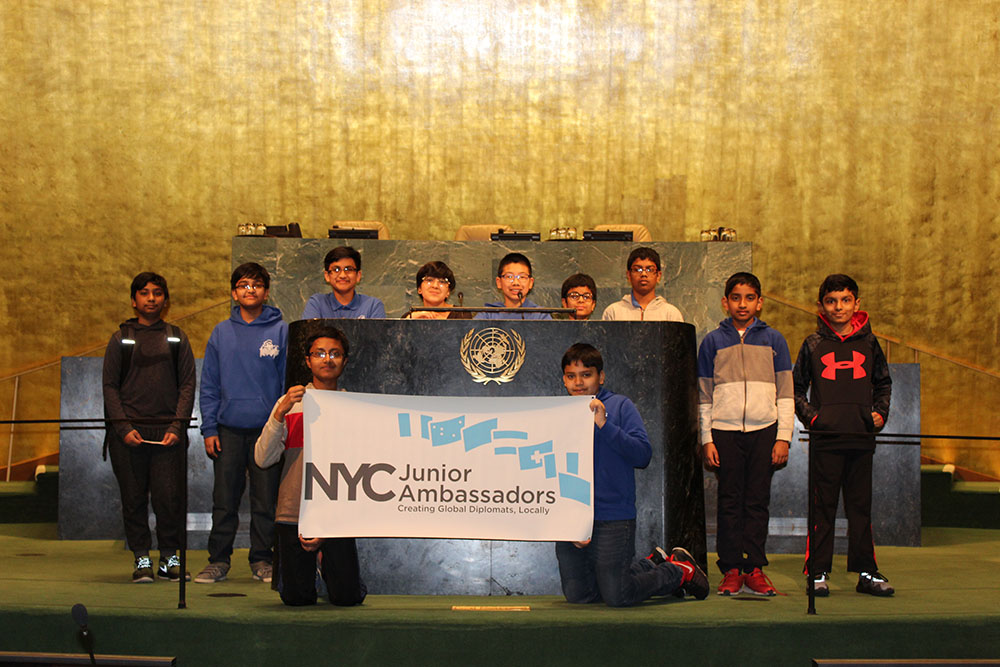 Students visiting the United Nations
