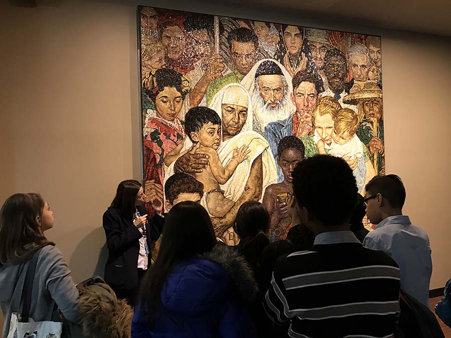 Students visiting the UN